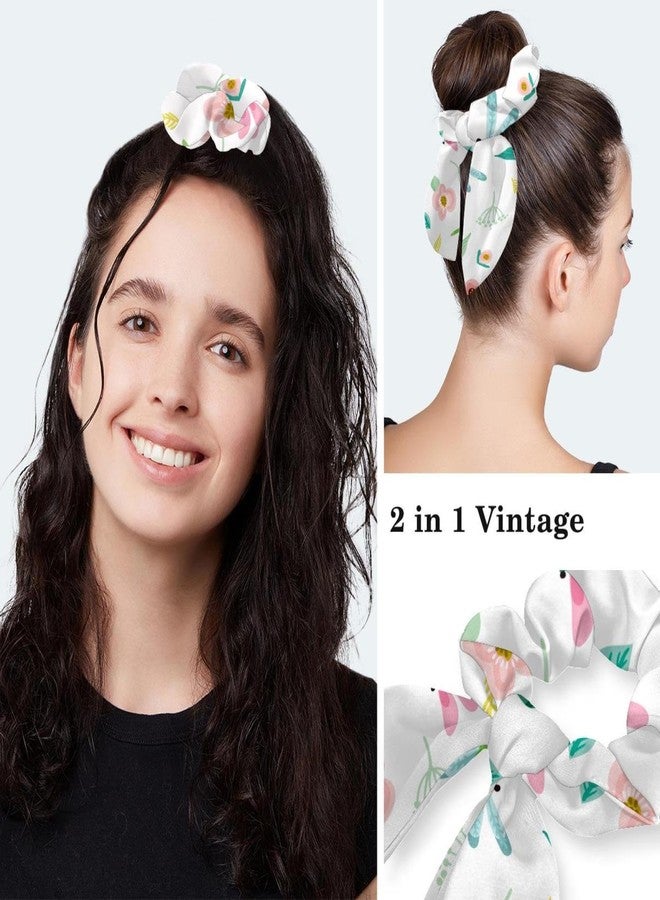 قبعات جراحية نسائية بأزرار وعصابة رأس ماصة للعرق وعصابة شعر، قبعات جراحية للشعر الطويل للنساء (مقاس أمريكي، ألفا، مقاس واحد، مقاس كبير، زهور ملونة على شكل يعسوب) - Image 5